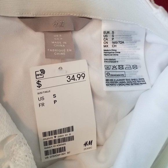 White Floral Print Cutout Pencil Skirt - Picture 7 of 9